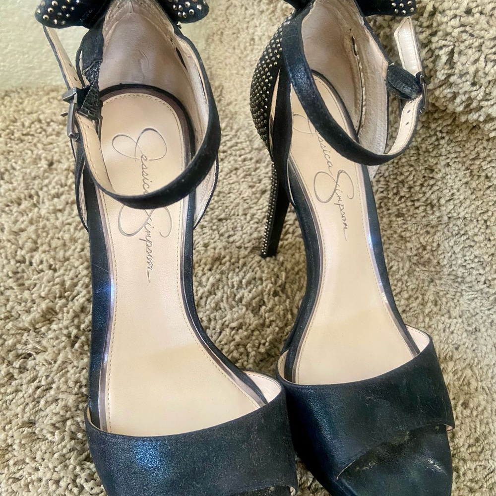 Jessica Simpson Black Studded Heels - Picture 6 of 7